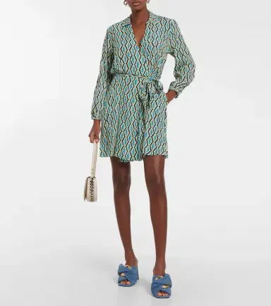 Velvet Gabriella printed wrap minidress | Thumbnail 4
