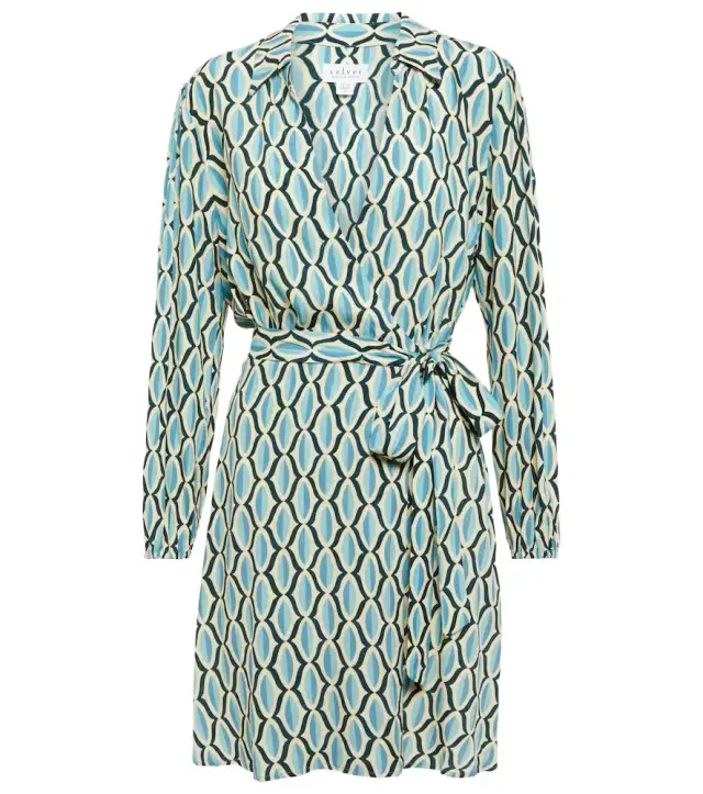 Velvet Gabriella printed wrap minidress