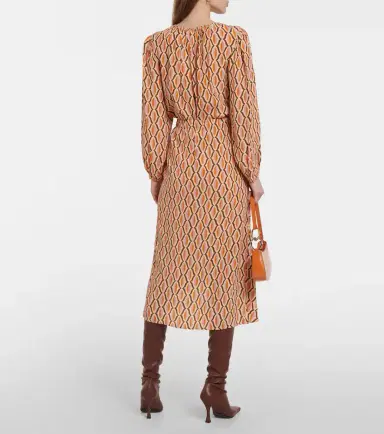 Velvet Alisha printed crêpe wrap skirt | Thumbnail 5