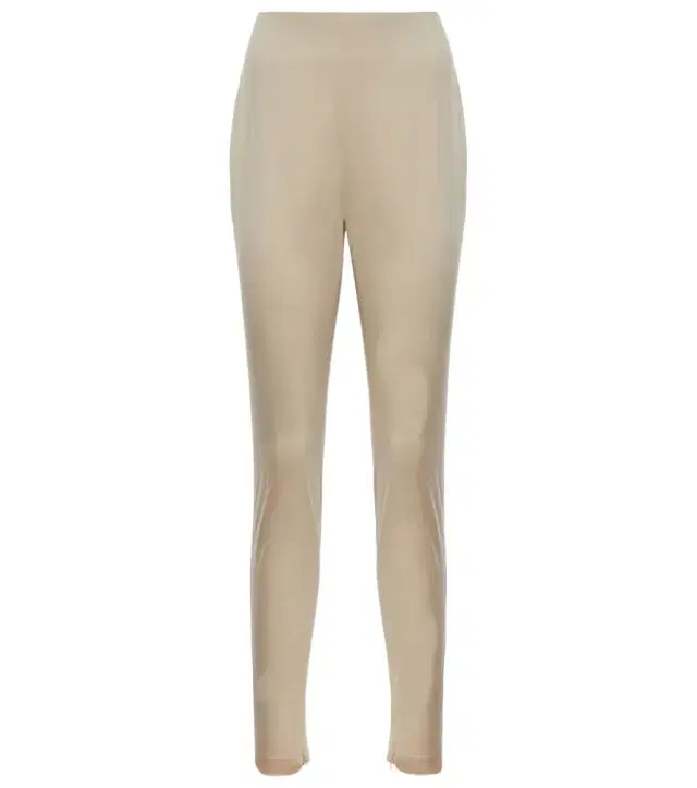Slim cotton-blend pants