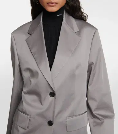 Prada Single-breasted cotton blazer | Thumbnail 2 Prada Single-breasted cotton blazer | Thumbnail 2