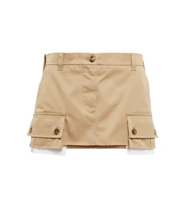 Chino cotton miniskirt
