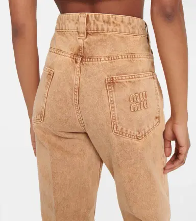 Miu Miu Marbleized low-rise straight jeans | Thumbnail 3 Miu Miu Marbleized low-rise straight jeans | Thumbnail 3