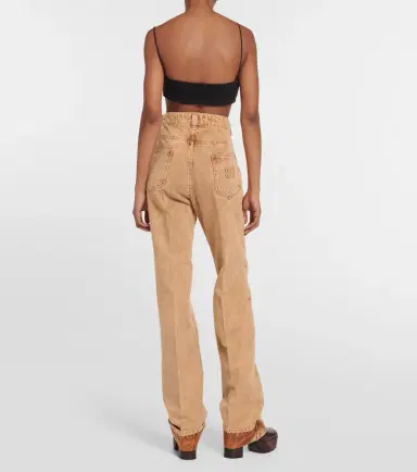 Miu Miu Marbleized low-rise straight jeans | Thumbnail 4 Miu Miu Marbleized low-rise straight jeans | Thumbnail 4