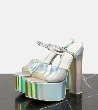 Valentino Garavani VLogo holographic platform sandals | Thumbnail 4 Valentino Garavani VLogo holographic platform sandals | Thumbnail 4