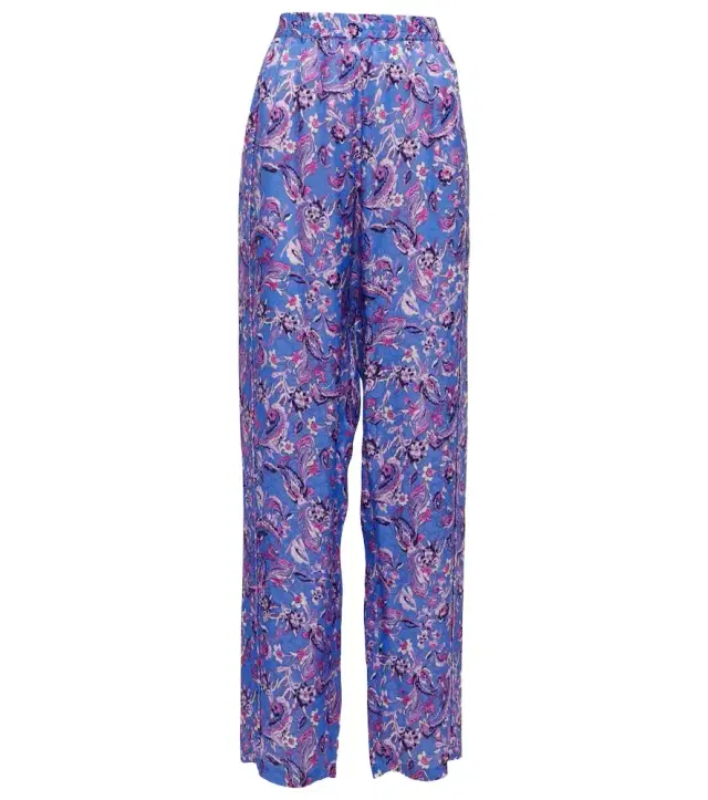 Isabel Marant Piera printed silk-blend pants