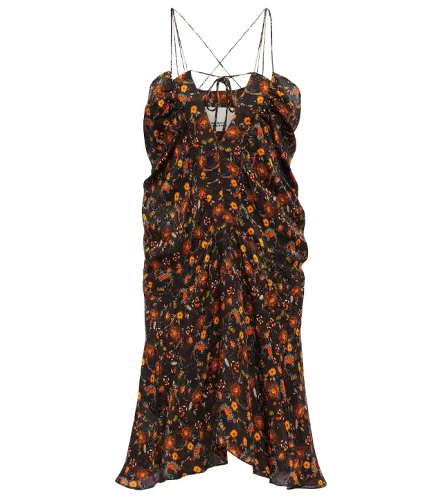 Isabel Marant Presly floral silk-blend minidress
