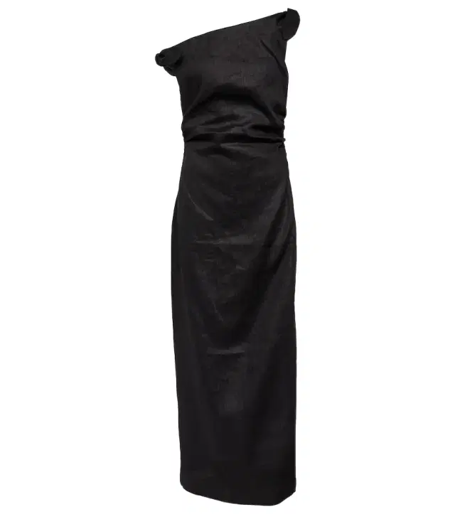 SIR One-shoulder linen maxi dress
