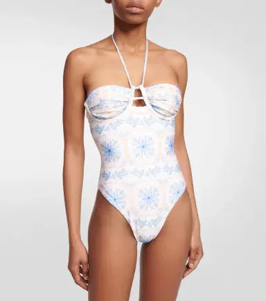 Agua by Agua Bendita Sandalo Chivas printed swimsuit | Thumbnail 2