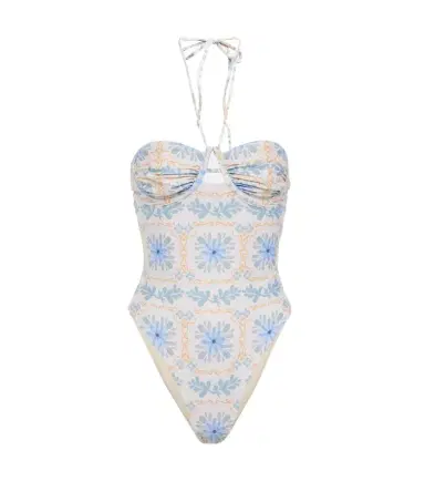 Agua by Agua Bendita Sandalo Chivas printed swimsuit | Thumbnail 1
