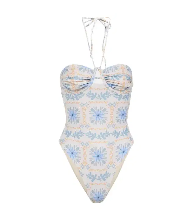 Agua by Agua Bendita Sandalo Chivas printed swimsuit