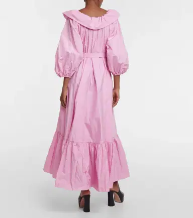 Patou Off-shoulder faille maxi dress | Thumbnail 3