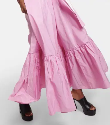 Patou Off-shoulder faille maxi dress | Thumbnail 4