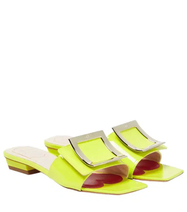 Roger Vivier Love 45 patent leather mules