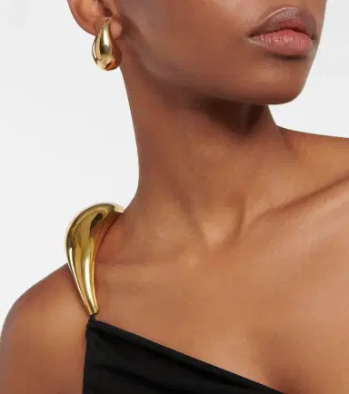 Bottega Veneta Drop gold-plated sterling silver earrings | Thumbnail 5