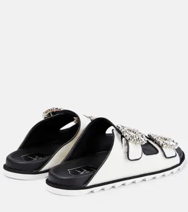 Roger Vivier Slidy Viv' embellished bouclé sandals | Thumbnail 2