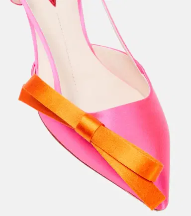 Roger Vivier Virgule bow-embellished satin slingback pumps | Thumbnail 4 Roger Vivier Virgule bow-embellished satin slingback pumps | Thumbnail 4
