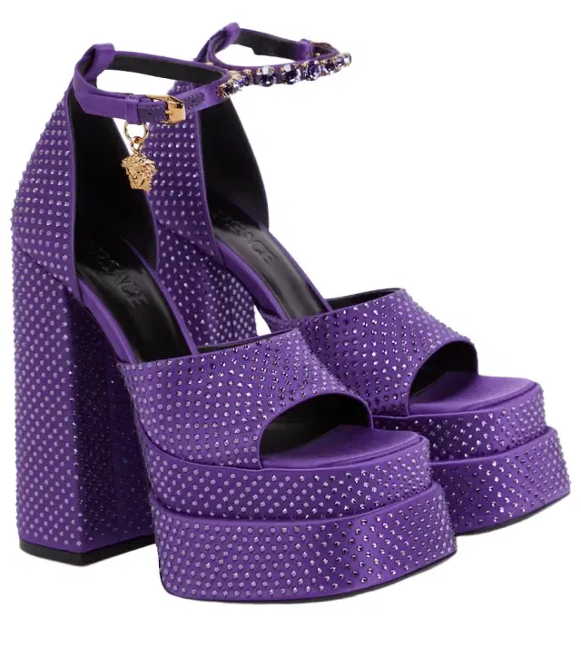 Versace Medusa Aevitas embellished platform sandals