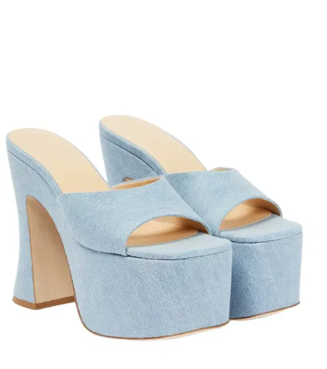 Magda Butrym Denim platform mules