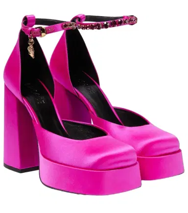 Versace Medusa Aevitas satin platform pumps | Thumbnail 1 Versace Medusa Aevitas satin platform pumps | Thumbnail 1