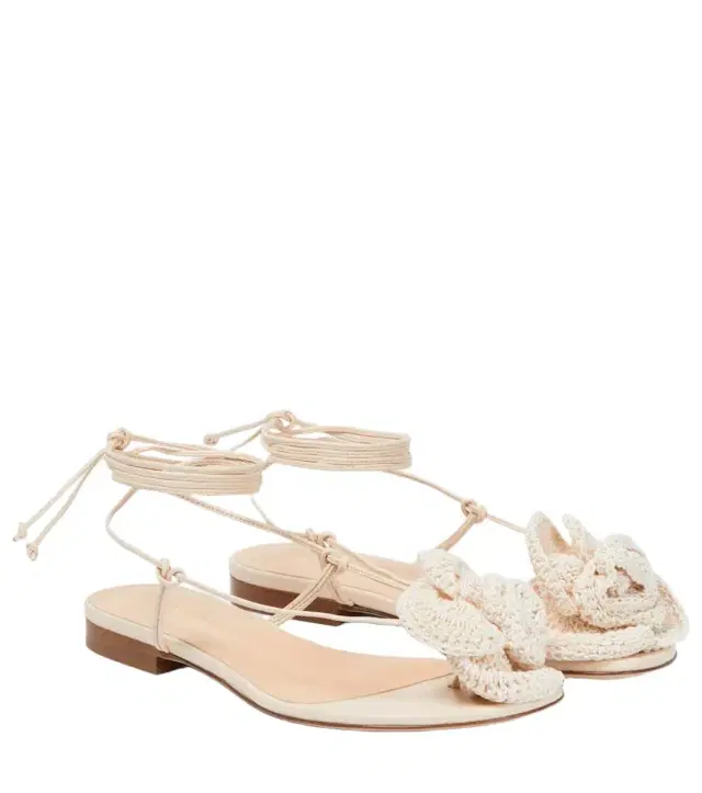 Magda Butrym Crochet and leather sandals