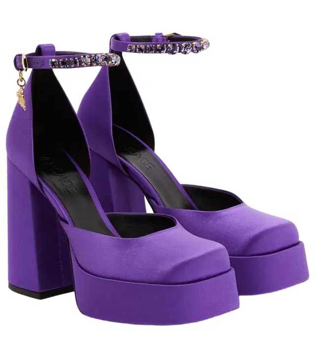 Versace Medusa Aevitas satin platform pumps