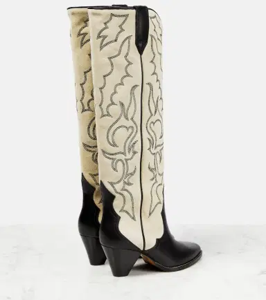Isabel Marant Leila leather and suede cowboy boots | Thumbnail 2