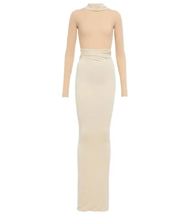 MM6 Maison Margiela Deconstructed jersey maxi dress