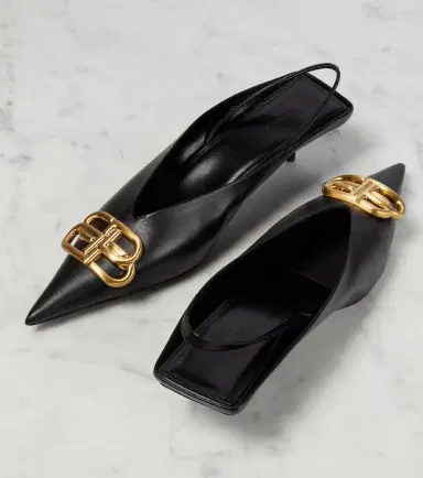Balenciaga Square Knife BB slingback mules | Thumbnail 3
