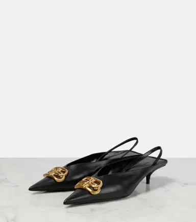 Balenciaga Square Knife BB slingback mules | Thumbnail 4