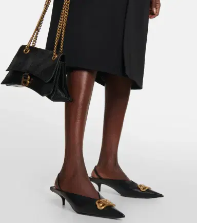 Balenciaga Square Knife BB slingback mules | Thumbnail 5