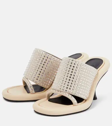 JW Anderson Bumper Tube embellished leather sandals | Thumbnail 2