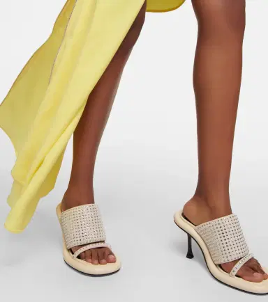 JW Anderson Bumper Tube embellished leather sandals | Thumbnail 5