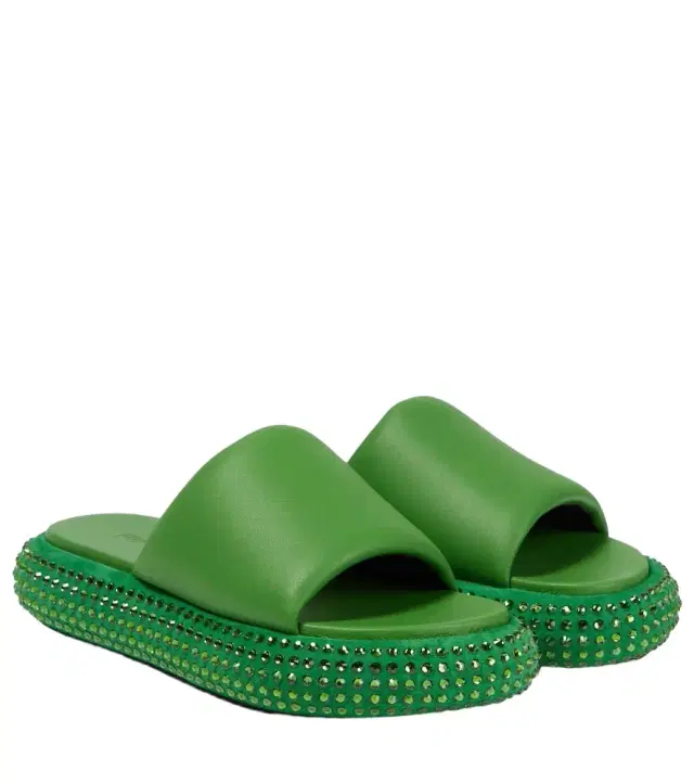 JW Anderson Embellished leather slides