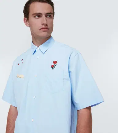 Undercover Embroidered cotton poplin shirt | Thumbnail 2
