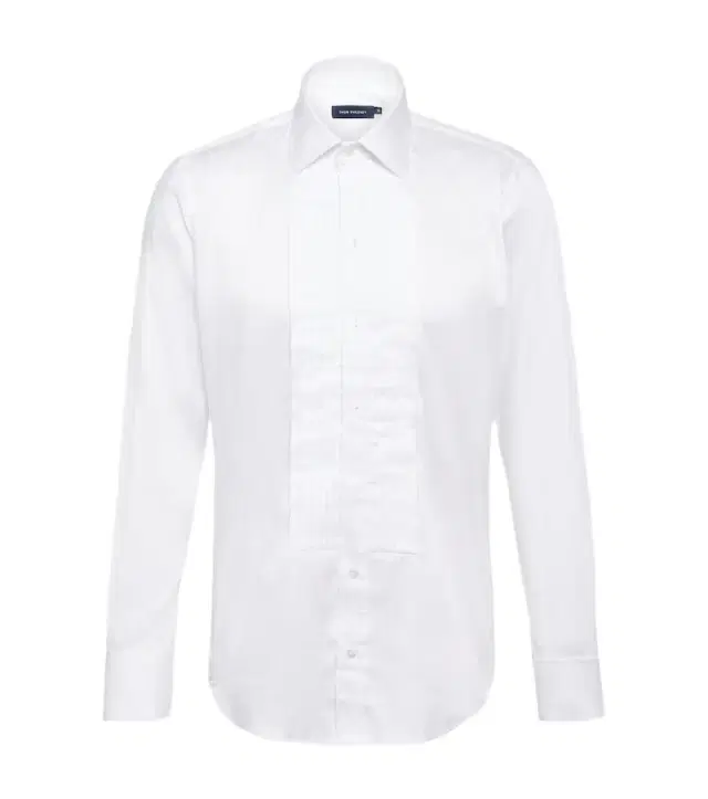Cotton-blend poplin tuxedo shirt