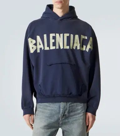 Balenciaga Tape logo cotton jersey hoodie | Thumbnail 5