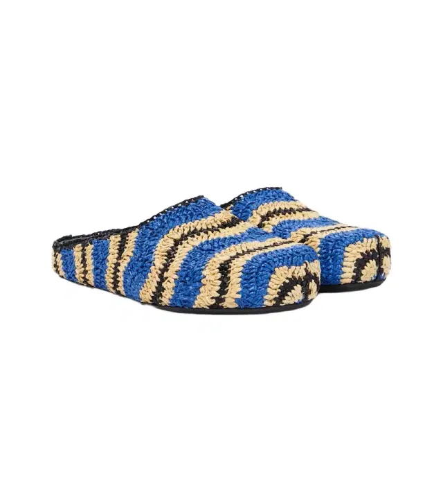 Marni x No Vacancy Inn raffia-effect slippers