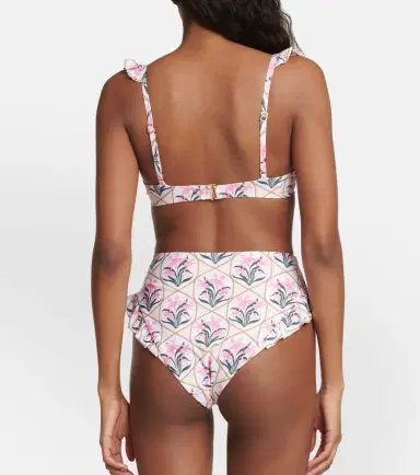 Agua by Agua Bendita Kiwi Orquidea floral bikini top | Thumbnail 4