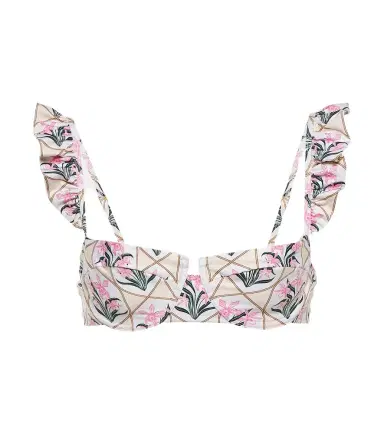 Agua by Agua Bendita Kiwi Orquidea floral bikini top | Thumbnail 1