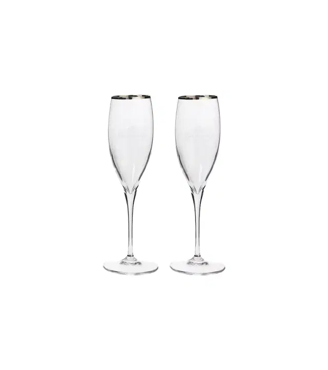 Balenciaga Set of two champagne flute glasses