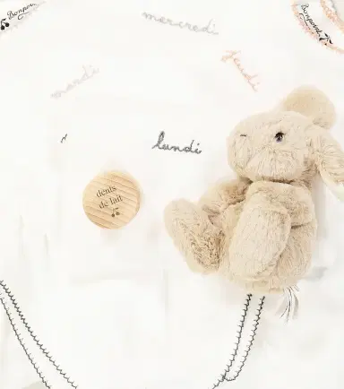 Bonpoint Set of 7 cotton onesies, bunny, and tooth box | Thumbnail 4 Bonpoint Set of 7 cotton onesies, bunny, and tooth box | Thumbnail 4