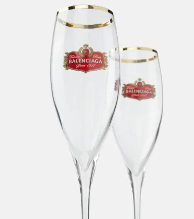 Balenciaga Set of 2 champagne flute glasses | Thumbnail 2