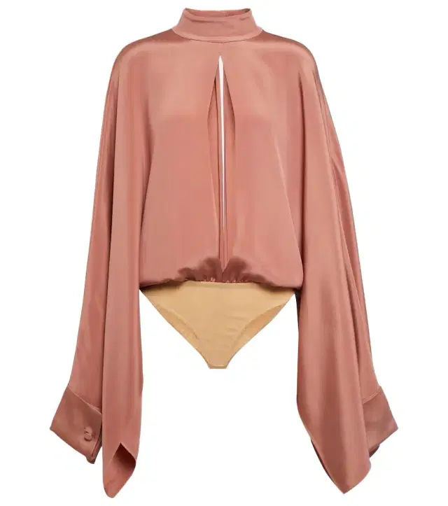 Tom Ford Cutout silk crêpe bodysuit