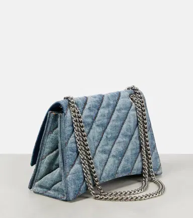 Balenciaga Crush Medium denim shoulder bag | Thumbnail 3 Balenciaga Crush Medium denim shoulder bag | Thumbnail 3