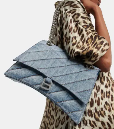 Balenciaga Crush Medium denim shoulder bag | Thumbnail 4 Balenciaga Crush Medium denim shoulder bag | Thumbnail 4