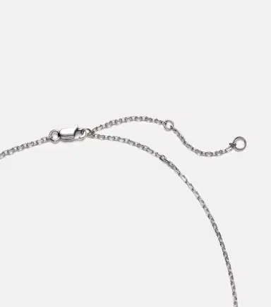 Repossi Serti Sur Vide 18kt white gold necklace with diamonds and emerald | Thumbnail 2 Repossi Serti Sur Vide 18kt white gold necklace with diamonds and emerald | Thumbnail 2