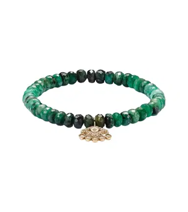 Sydney Evan Evil Eye Fringe 14kt gold bracelet with diamonds | Thumbnail 1