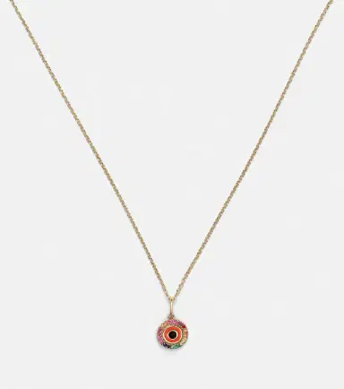 Sydney Evan Evil Eye 14kt gold and diamond necklace | Thumbnail 3 Sydney Evan Evil Eye 14kt gold and diamond necklace | Thumbnail 3