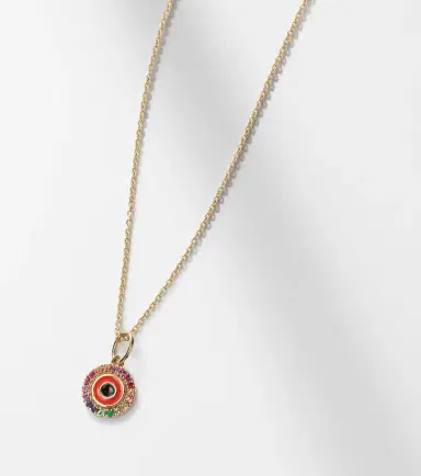 Sydney Evan Evil Eye 14kt gold and diamond necklace | Thumbnail 6 Sydney Evan Evil Eye 14kt gold and diamond necklace | Thumbnail 6
